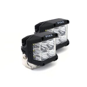 PIAA 4″ 5600K 12V 24W Quad Edge LED cube wide driving lights kit (ECE)